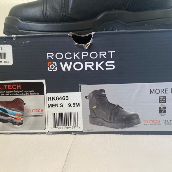 New Rockport Works More Energy Composite Toe Work Boots - Picture 5 of 5